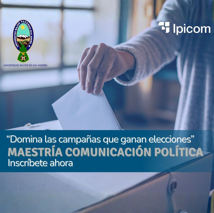 Afiche Maestría Comunicación Política IpiCOM